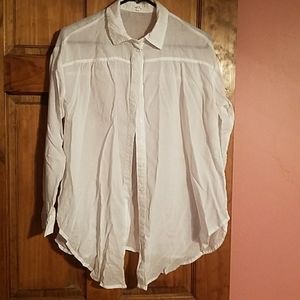 Maurices white, sheer blouse
